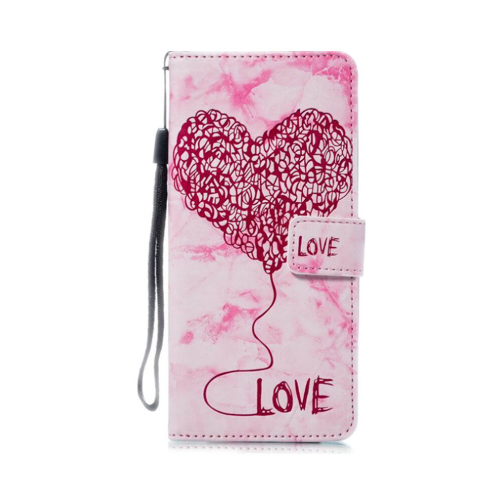 Heart + Marble Pattern Horizontal Flip Leather Case For Galaxy S9, With Holder & Card Slots & Wallet & Lanyard 777178620896