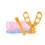 3Set Multi-function Portable PP Clip Scissors Baby Food Cut Supplement Scissors Pink 1