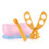 3Set Multi-function Portable PP Clip Scissors Baby Food Cut Supplement Scissors Pink 2