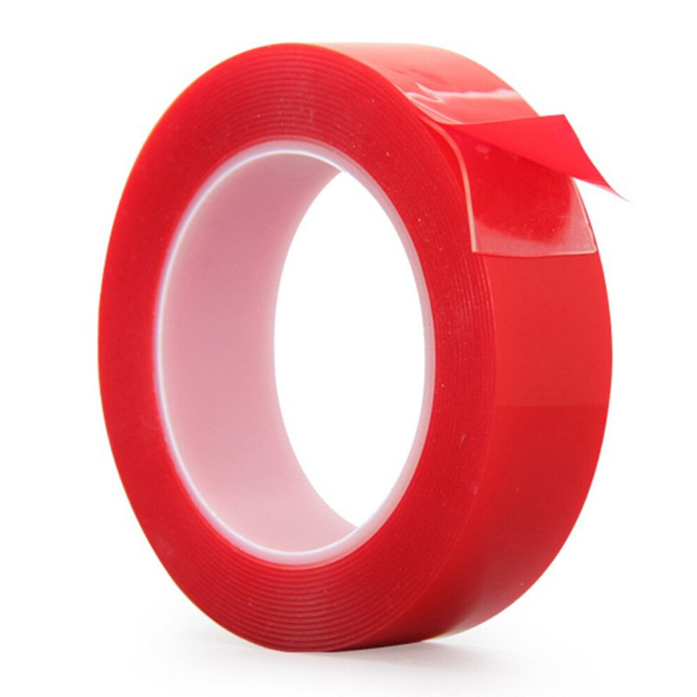 3Pc 1Mm Thickness Red Film Acrylic Double-Sided Transparent Tape 3M Long 700000604054