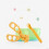 3PCS  Multi-function Portable PP Clip Scissors Baby Food Cut Supplement Scissors Green 5