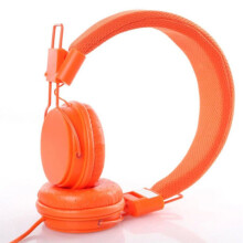 Kids Wired Ear Headphones Stylish Headband Earphones for iPad Tablet Orange