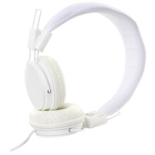 Kids Wired Ear Headphones Stylish Headband Earphones for iPad Tablet white