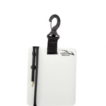 Underwater Writing Slate Diving Wordpad Gear Board with Swivel Clip Pencil for Water Sports Diving Swimming Black Small