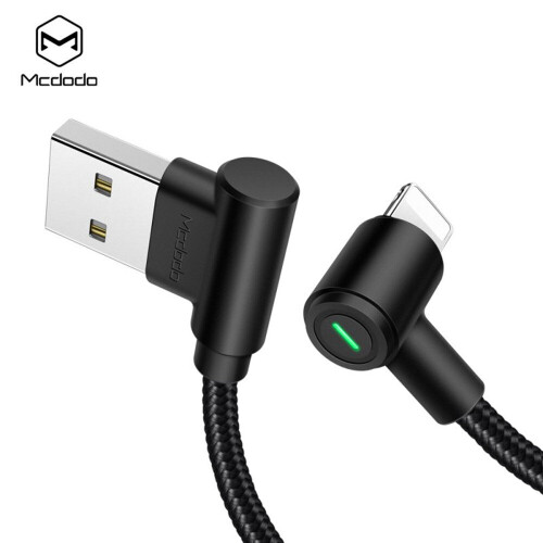 Lamp Seires Lightning Cable 90 Degree Angle Head Gaming Charging Cable 1.8m 1