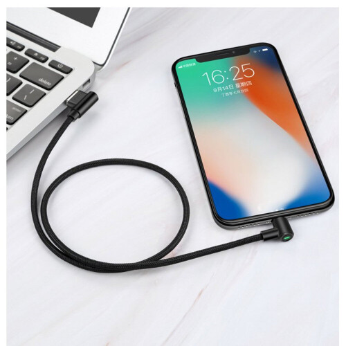 Lamp Seires Lightning Cable 90 Degree Angle Head Gaming Charging Cable 1.8m 2