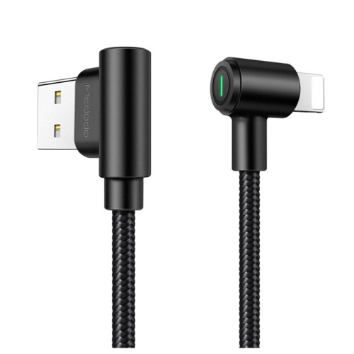 Lamp Seires Lightning Cable 90 Degree Angle Head Gaming Charging Cable 1.8m
