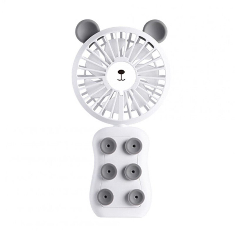 Photos - Other for Mobile Keshen Portable Cellphone Mounted USB Rechargeable Fan Handheld Suction Cup Mobile Phone Bracket Fan with LED Light White Bear 