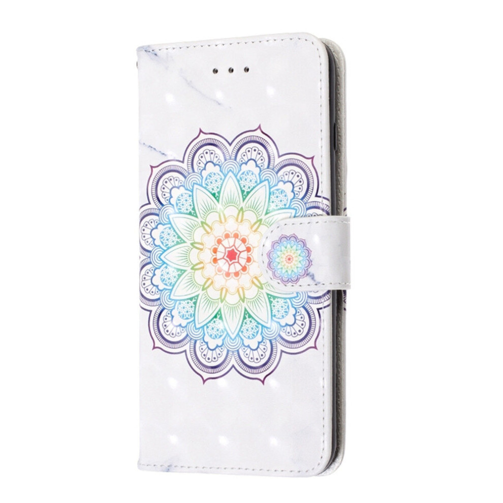 3D Visual Painting Horizontal Flip Leather Case For Galaxy A20 & A30, With Holder & Card Slots & Wallet & Lanyard(Mandala Pattern) 700000666694