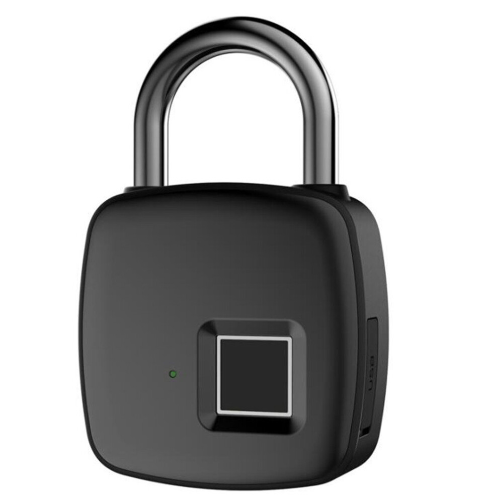 P30 Fingerprint Padlock Anti-Theft Intelligent Keyless Lock For Luggage Suitcase Backpack Electronic Lock Black 700000596694