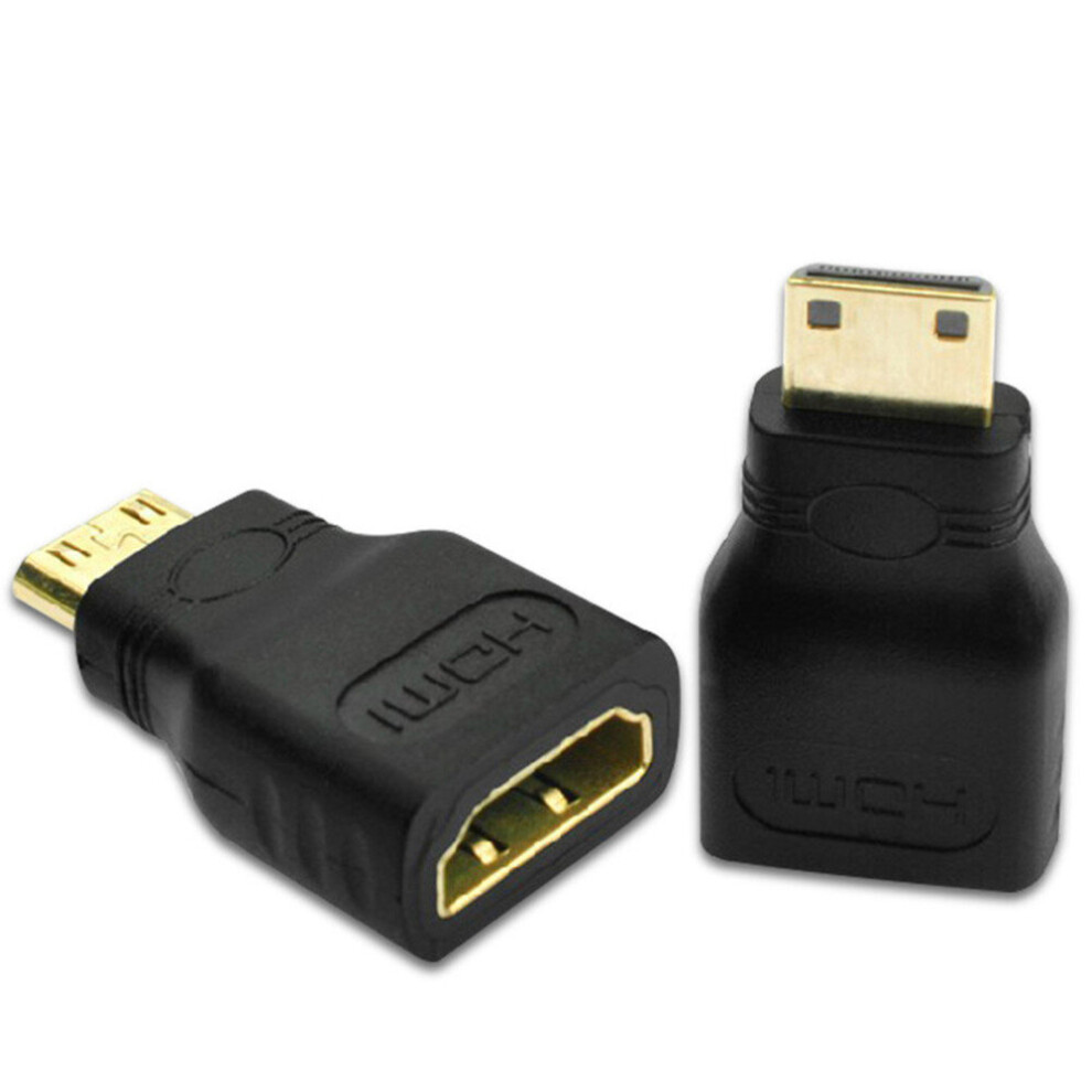 Mini Hdmi To Hdmi Adapter -Plated Male To Female Hdmi 1.4 3D Extension Adapter 1080P Converter For Hdtv Tablet Camera Gold 7061857284381