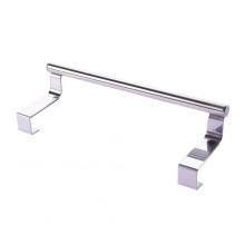 2PC Kitchen Stainless Steel Door-hanging Towel Rack Single Rod Nail-free Duster Cloth Hanger Large