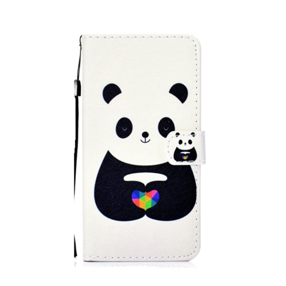 Bear Pattern Colored Drawing Horizontal Flip Leather Case For Huawei P30 Pro, With Holder & Card Slots & Wallet & Lanyard White 700000666779