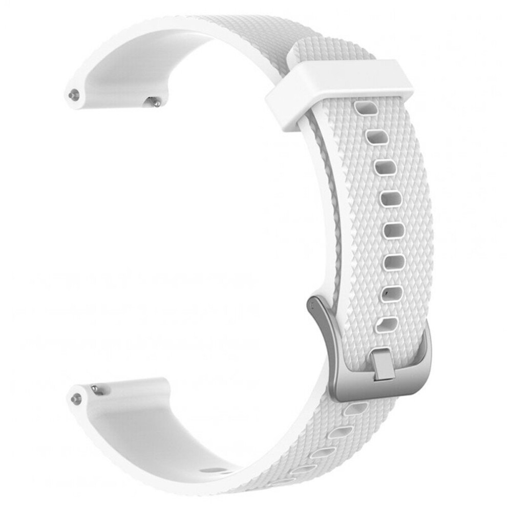 2Pcs For Ticwatch C2 Smart Watch Replacement Solid Color Silicone Strap Wristband _L White 700000576764