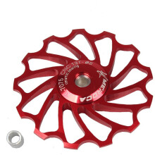Ceramic Bearing Mountain Bike Road Bicycle 13T Rear Guide Pulley 13T red