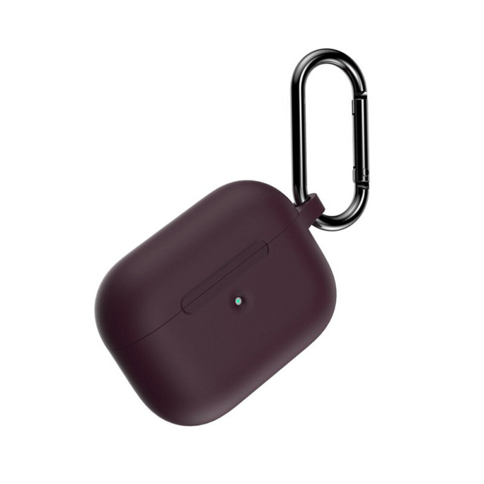 Silicone Case for AirPods Pro Wireless Bluetooth Headphones Storage Protective Cover with Hook for Outdoor Travel wine red-image-OPC-P6ZB5HS-NEW