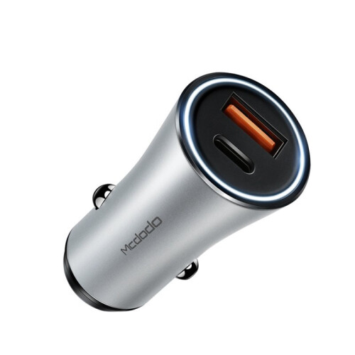 PD Type-c + QC3.0 Car charger Black 1