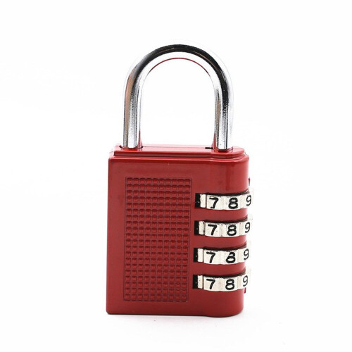 2PC Dial Digit Combination Lock Suitcase Luggage Password Lock Padlock  Home Dormitory red