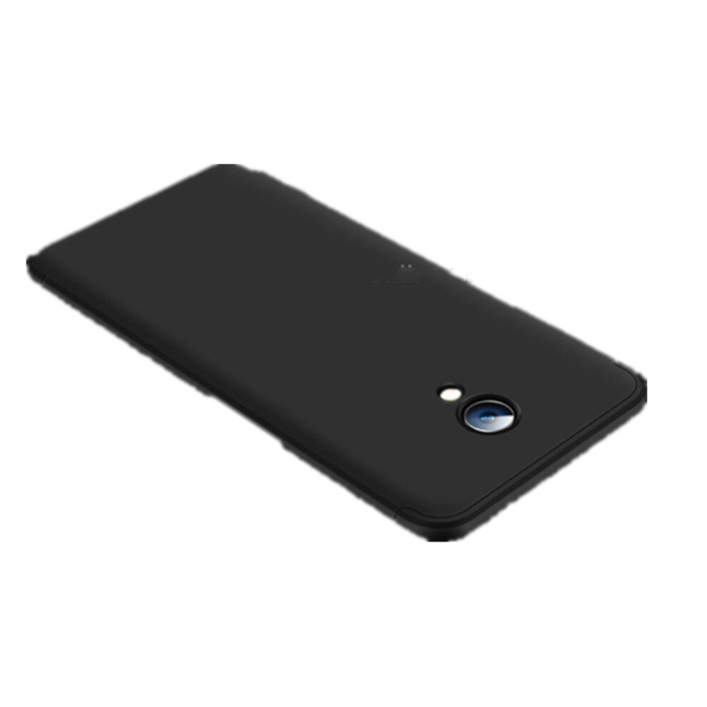 2 Pcs Meizu Meilan M6s Three Stage Splicing 360 Degree Full Coverage Pc Protective Case Back Cover(Black) Black 777178618725