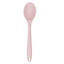 3Pcs Food Grade Silicone Long-handled Soup Spoon Solid Color Kids Spoon Kitchen Silicone Spoon Flatware Utensils Accessories