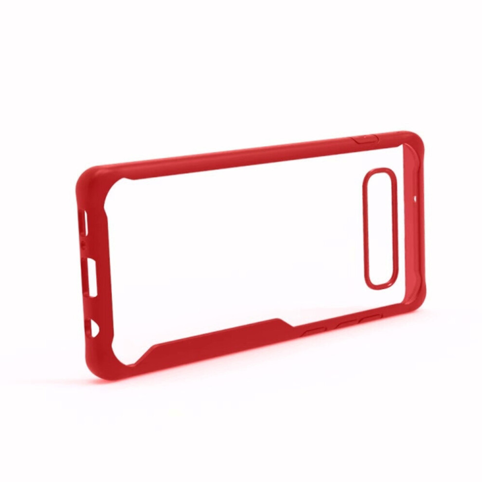 Transparent Pc + Tpu Full Coverage Shockproof Protective Case For Galaxy S10+ (Red) Red 700000654288