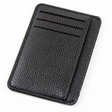 Newly Men Card Holder PU Leather 6 Cards Slot Ultra-thin Lichee Pattern Wallet