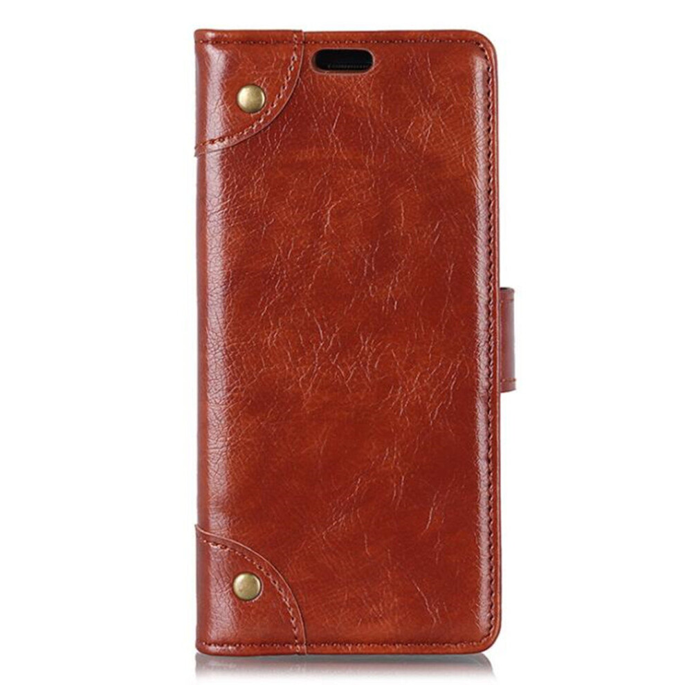 Copper Buckle Texture Horizontal Flip Leather Case For Galaxy S9, With Holder & Card Slots & Wallet (Brown) Brown 700000661712