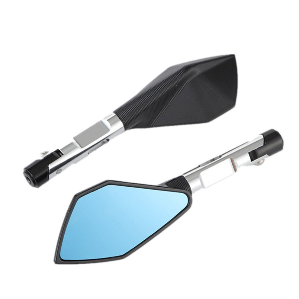 Unviersal Parts Motorbike Rear View Mirror Motocross Side Rearview Mirror Short Rod Silver 7061857202019