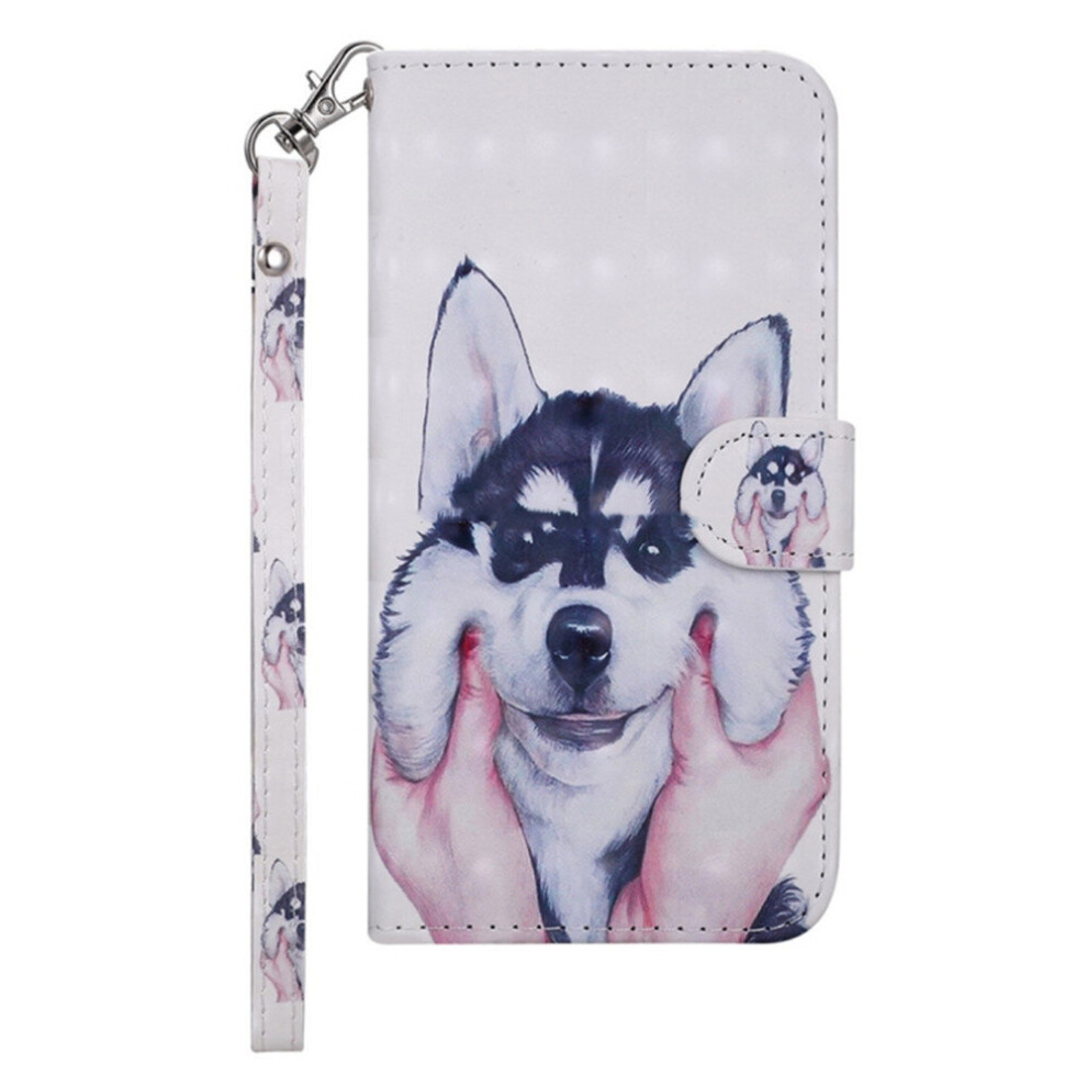 Husky Pattern Colored Drawing Horizontal Flip Leather Case For Xiaomi Mi 8, With Holder & Card Slots & Wallet & Lanyard 700000661811