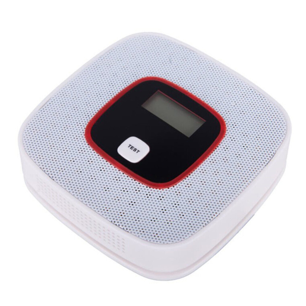 Carbon Monoxide Detector Poisoning Gas Warning Monitor LCD Sensor Alarm white