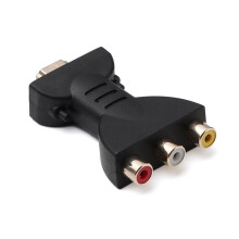 2Pcs HDMI Gold-plated to AV Audio Adapter HDMI to VGA Splitter for HDTV DVD Projector RCA (red white yellow)