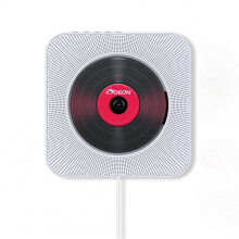 Portable CD Player with Bluetooth Home Audio Boombox with Remote Control FM Radio Built-in HiFi Speakers CD player white
