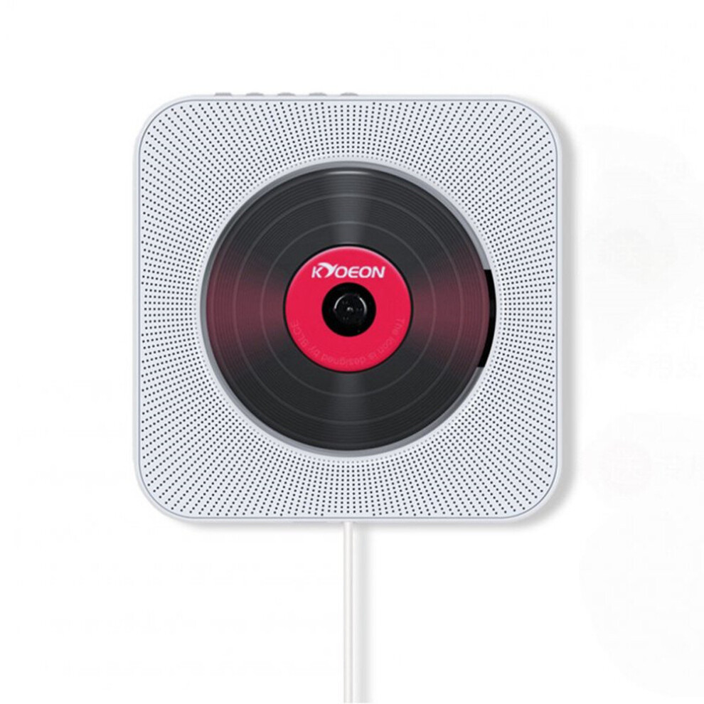 Portable Cd Player With Bluetooth Home Audio Boombox With Remote Control Fm Radio Built-In Hifi Speakers Cd Player White 700000584387