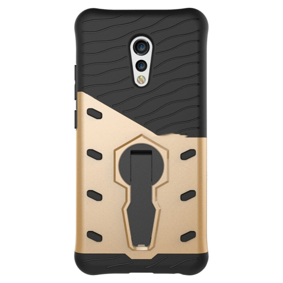 For Vivo Xplay6 Shock-Resistant 360 Degree Spin Sniper Hybrid Case Tpu + Pc Combination Case With Holder (Gold) Gold 700000669305