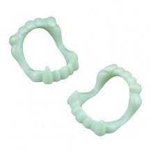 50PCS Terror Noctilucence Bloodsucker Dentures Toy Halloween Party Prop