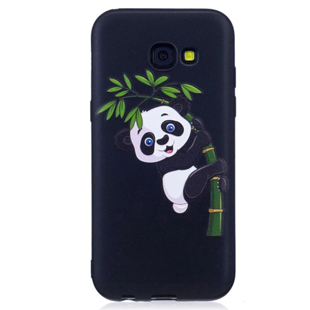 2Pc For Galaxy S8 Panda Bamboo Pattern Stereo Relief Tpu Protective Back Cover 777178618381