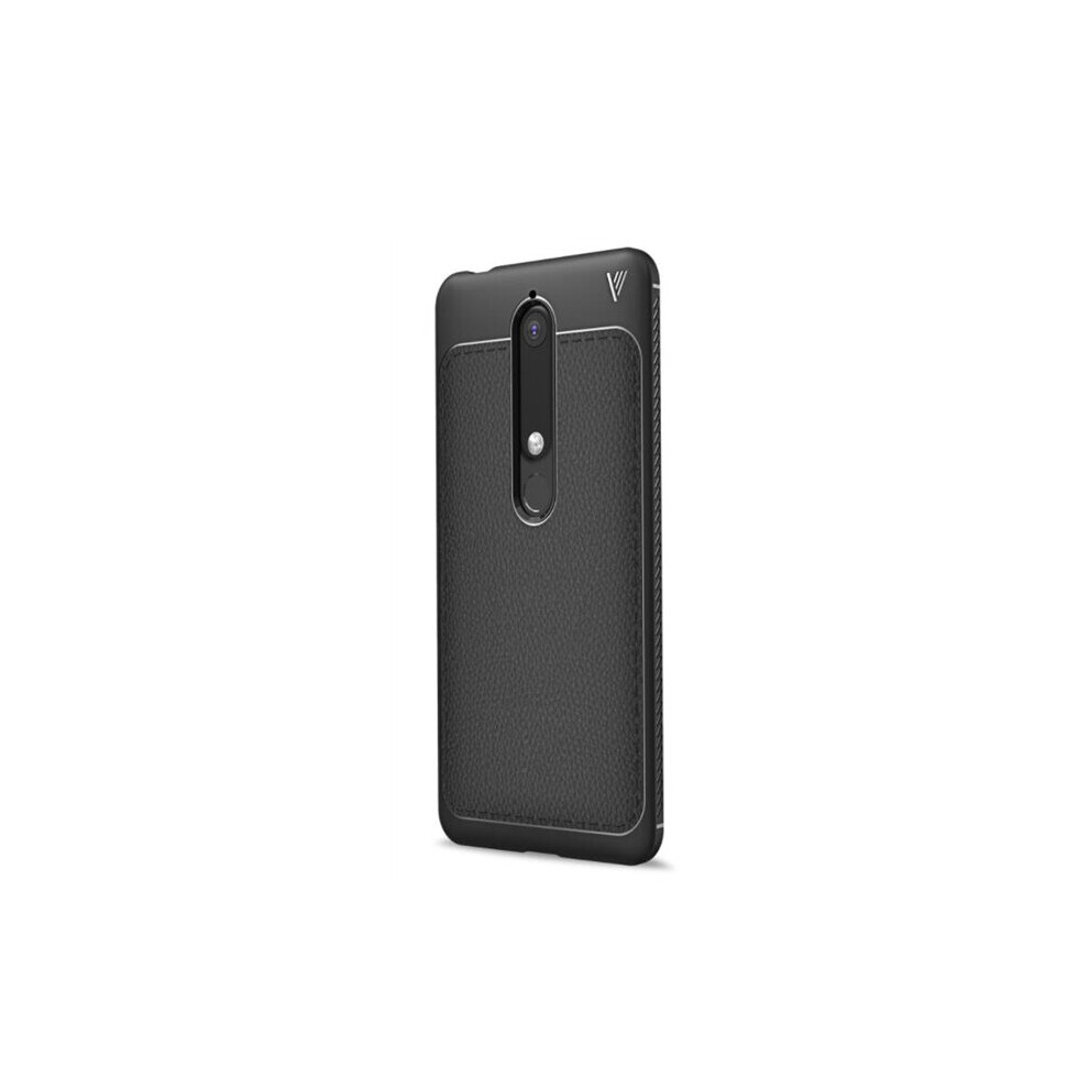 For Nokia 6 (2018) Tpu Litchi Texture Dropproof Protective Back Cover Case 700000668902