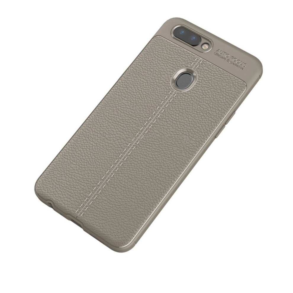 For Oppo R11s Litchi Texture Tpu Protective Case(Grey) Grey 700000656886
