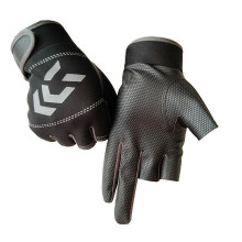 1 Pair 3 Fingerless Fishing Gloves Breathable Quick Drying Anti-slip Fishing Gloves fishing For Unisex Finger Glove