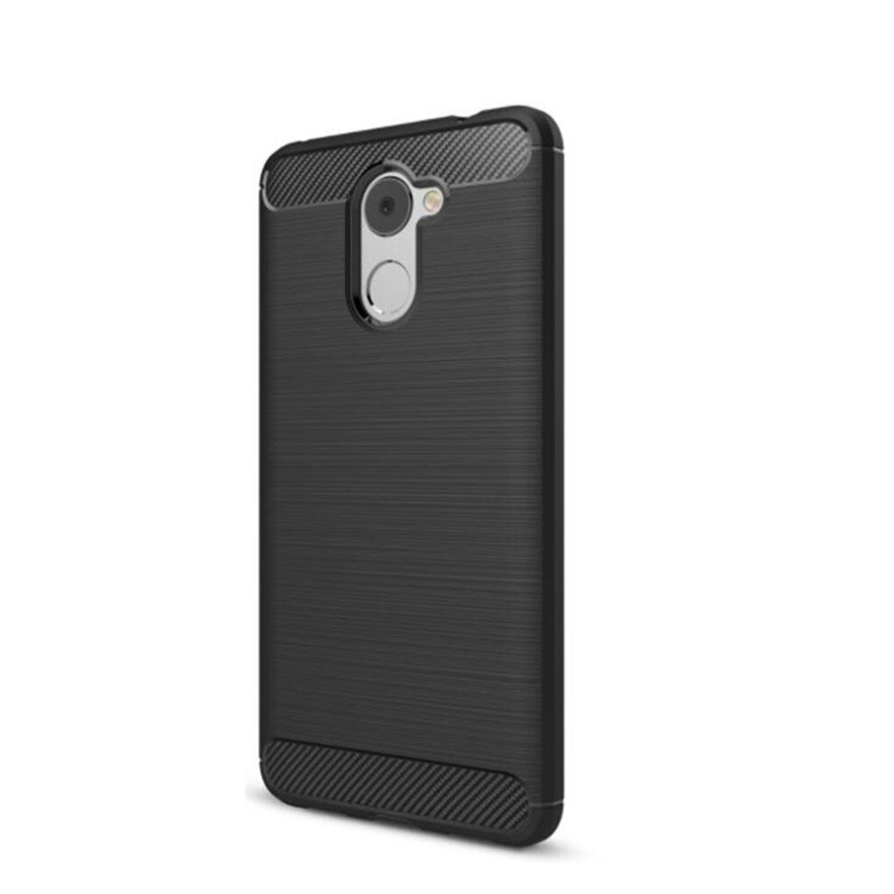 For Huawei Enjoy 7 Plus Brushed Texture Carbon Fiber Shockproof Tpu Rugged Armor Protective Case 700000657012