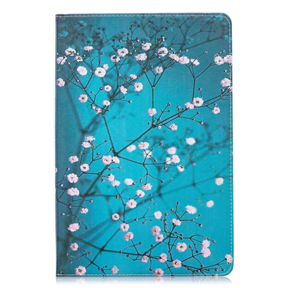Colored Drawing Plum Blossom Pattern Horizontal Flip Leather Case For Galaxy Tab S5e 10.5 T720 / T725, With Holder & Card Slots & Wallet Purple 700000652017