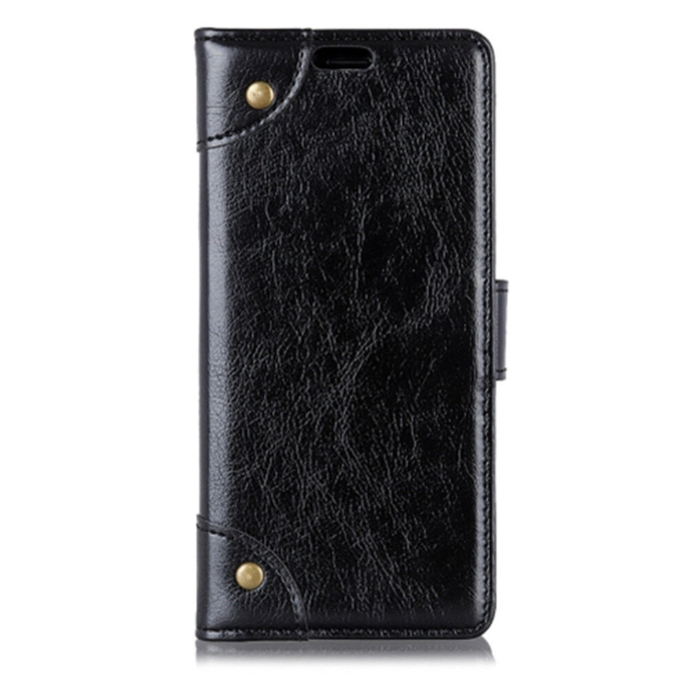 Copper Buckle Nappa Texture Horizontal Flip Leather Case For Huawei Nova 4, With Holder & Card Slots & Wallet (Black) Black 700000659467