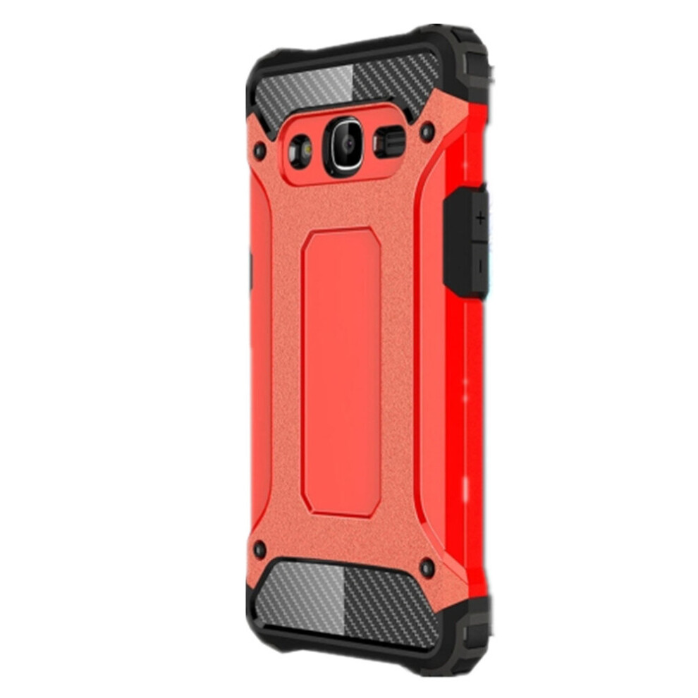 2 Pcs For Galaxy J210 Tough Armor Tpu + Pc Combination Case(Red) Red 700000664492