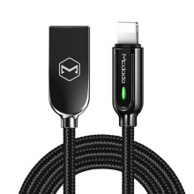 Smart Series Auto Disconnect Lightning Cable for iPhone iPad 1.2m Black
