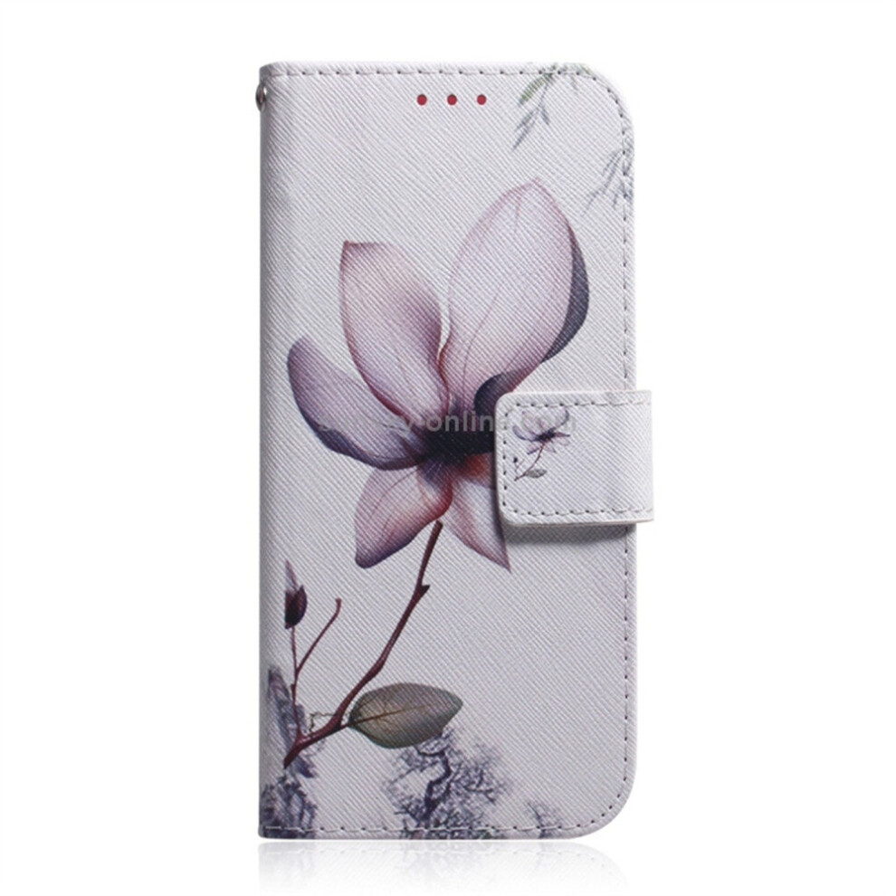 Magnolia Flower Pattern Coloured Drawing Horizontal Flip Leather Case For Galaxy A30, With Holder & Card Slots & Wallet 700000649512