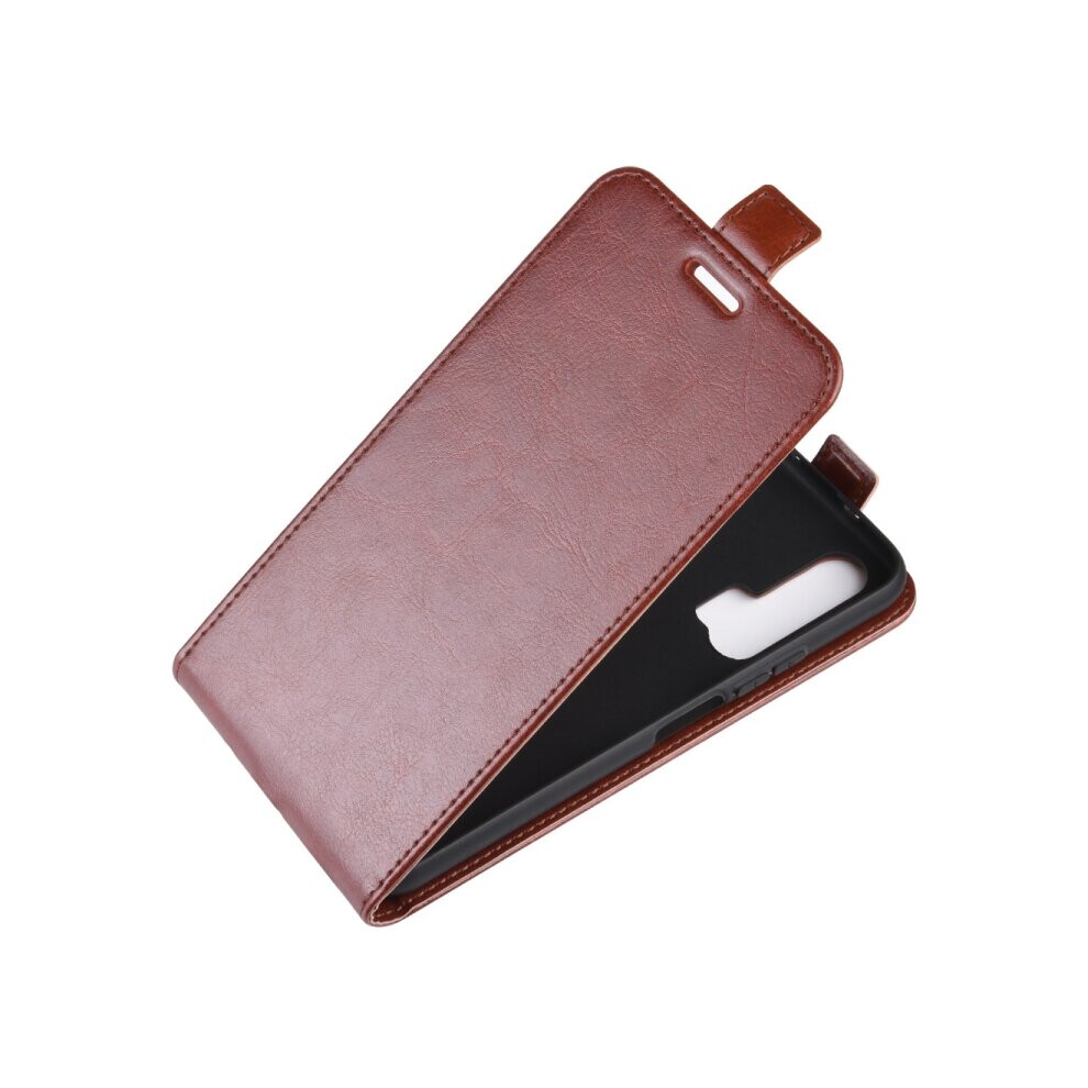 2Pcs Crazy Horse Vertical Flip Leather Protective Case For Huawei Honor 20 Pro(Brown) Brown 700000649529
