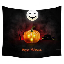 Halloween Series Printing Trick Treat Wall Hanging Tapestry Home Decor Party Decoration 8#_150*130cm
