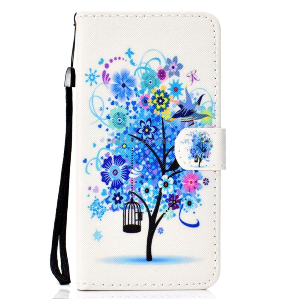 Flower Bird Pattern Colored Drawing Horizontal Flip Leather Case For Huawei P30 Pro, With Holder & Card Slots & Wallet & Lanyard 700000667080