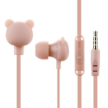 3 Pcs Cartoon Cute Earphone 3.5mm In Ear Wired Headset With Mic Animal Bear earphone For iPhone Samsung xiaomi For Children Gift Girls