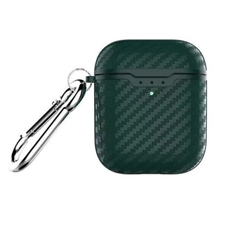 2 Pcs Earphone Case for Apple Airpods Travel Storage Cover Carbon Fiber Style Full Protective Case Anti-scratch green_Airpods case-image-OPC-P6ZB88Q-NEW